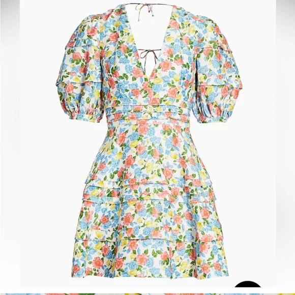 NEW WITH TAGS AMUR Avian Floral Mini Dress Size 12 - Picture 1 of 7